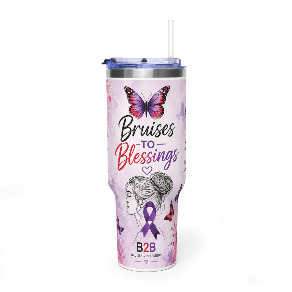 Bruises to Blessings 40oz Awareness Tumbler