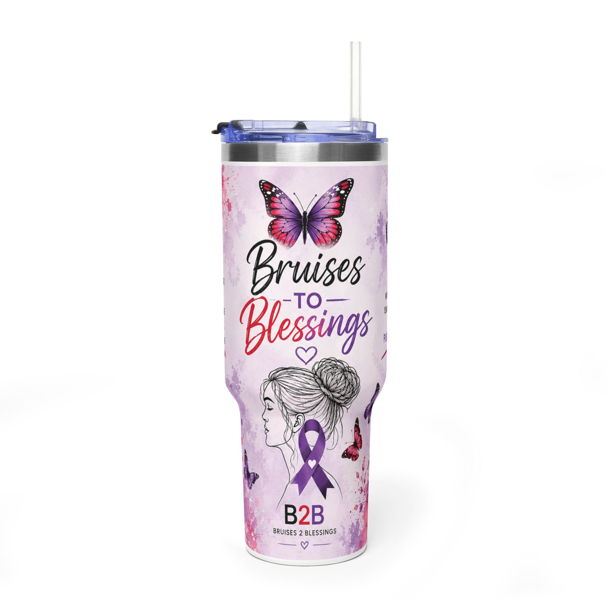Bruises to Blessings 40oz Awareness Tumbler