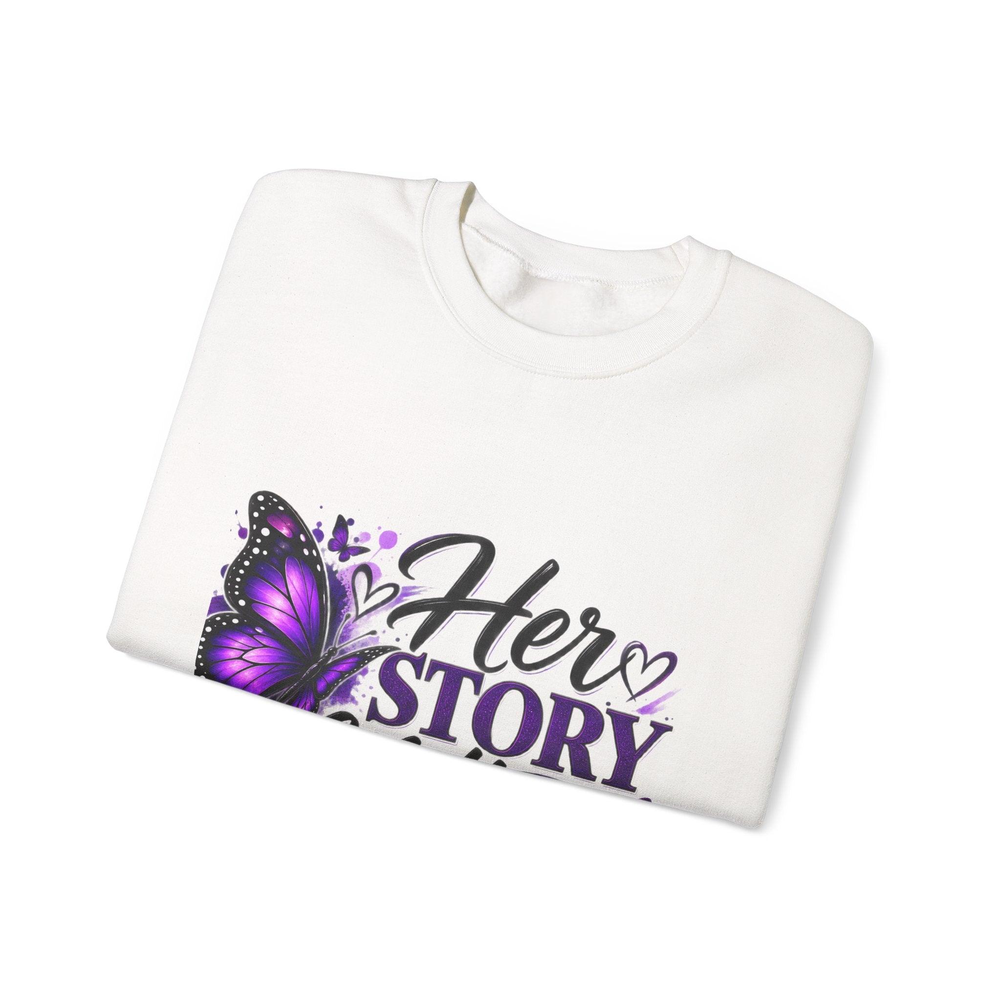 Her Story Matters Sweatshirt — Empowerment Butterfly Crewneck