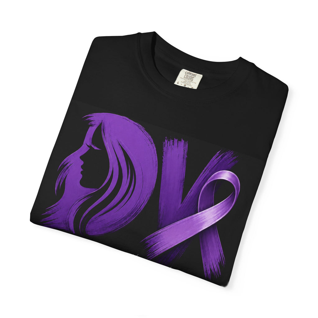 Survivor Awareness T-Shirt — "Survivor" Purple Ribbon Breast Cancer Support Tee