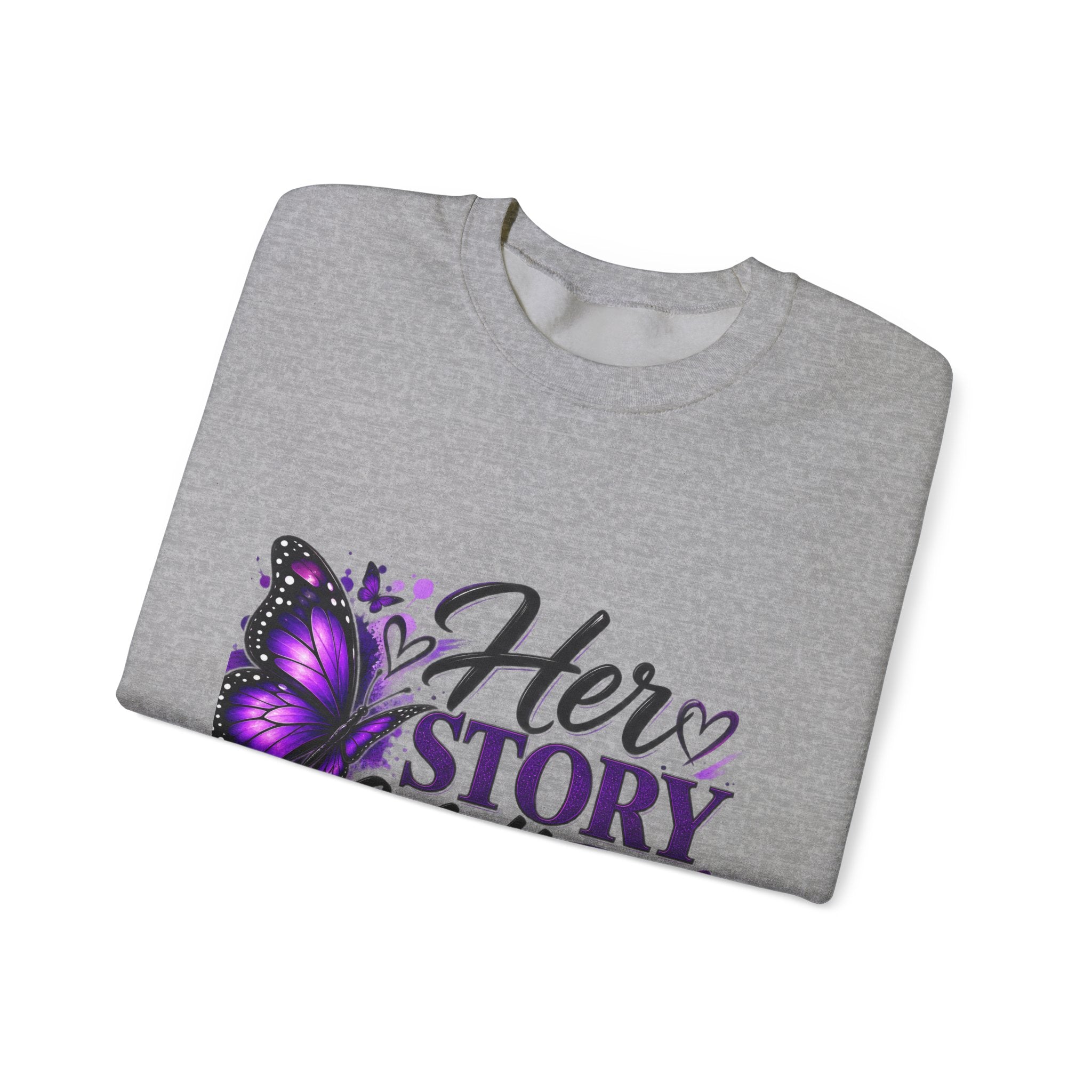 Her Story Matters Sweatshirt — Empowerment Butterfly Crewneck