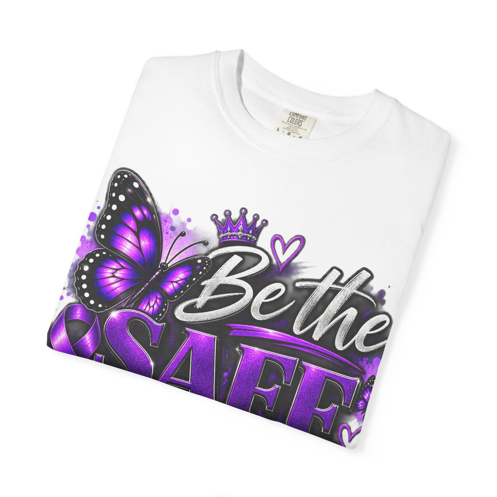 Be the Safe Person T-Shirt — Purple Domestic Violence Awareness Tee