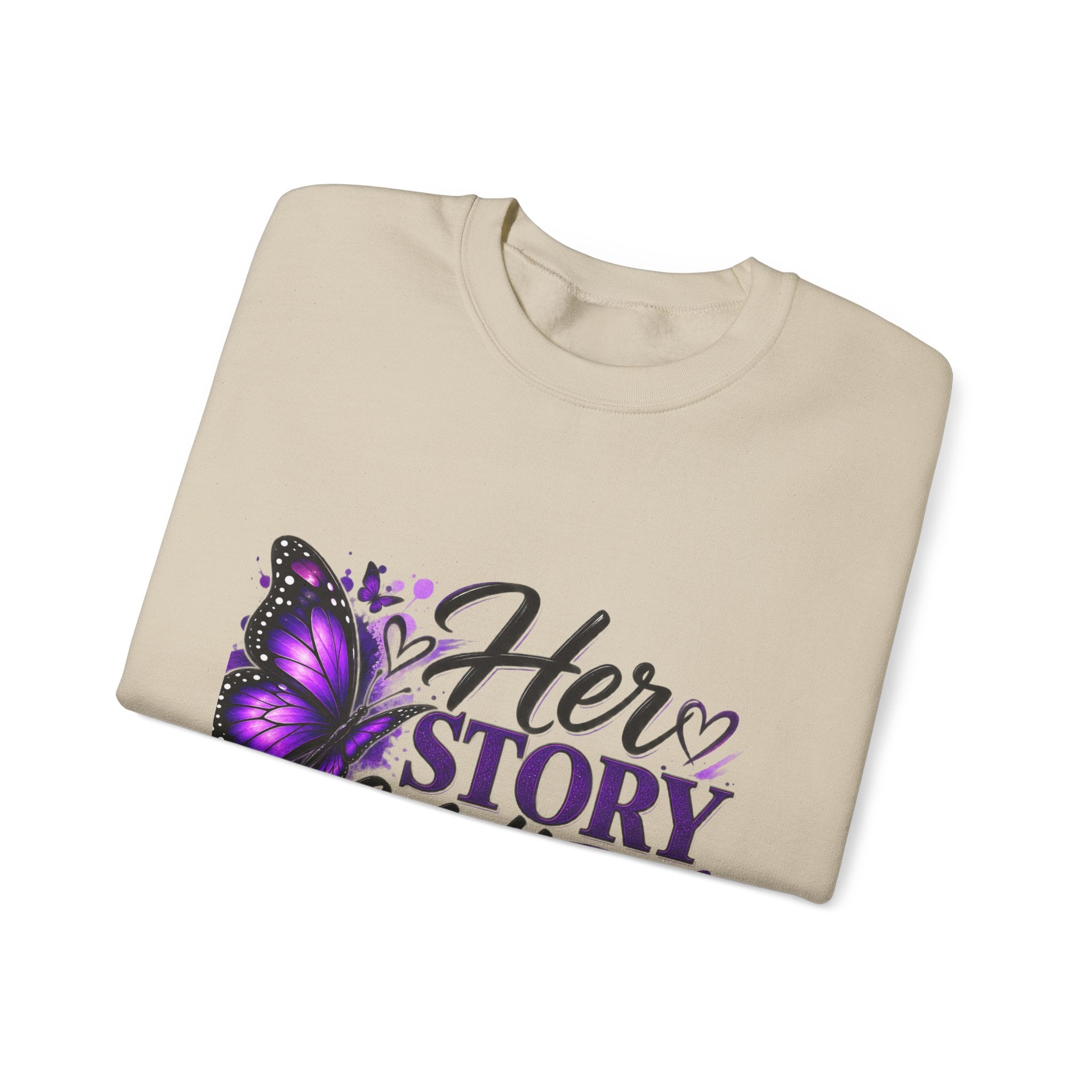 Her Story Matters Sweatshirt — Empowerment Butterfly Crewneck