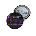 Pin Button — "Bruises 2 Blessings" Inspirational Purple Butterfly Badge