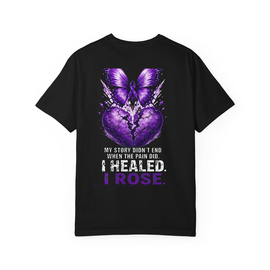 Survivor Ribbon T-Shirt — "Not What Happened to Me, But Not What Defines Me"