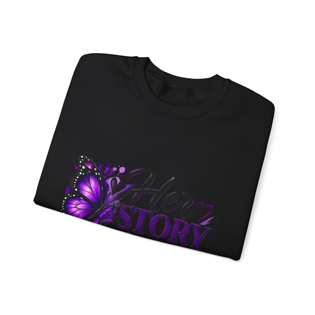 Her Story Matters Sweatshirt — Empowerment Butterfly Crewneck