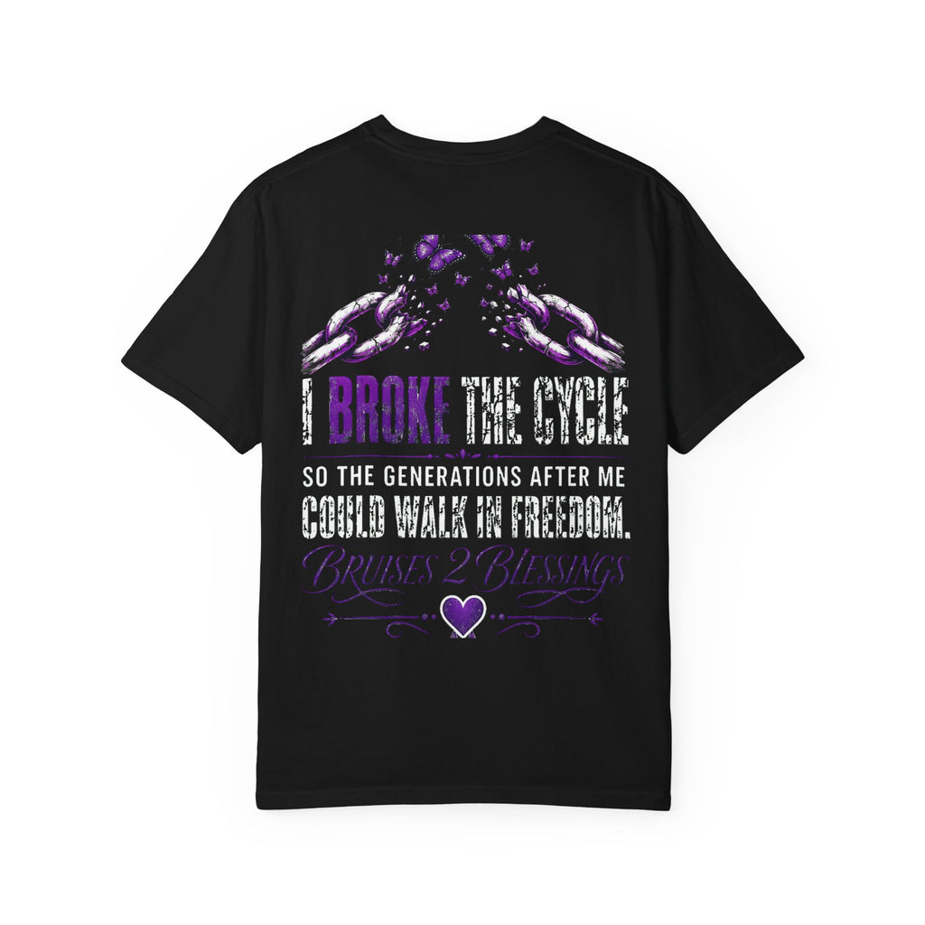 Strong Survivor T-Shirt — "Scars Tell My Story, They Don't Define Me" Purple Ribbon Awareness