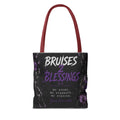 Bruises 2 Blessings All-Over Print Tote Bag — Purple Butterfly Empowerment Shopper