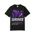 Survivor Awareness T-Shirt — "Survivor" Purple Ribbon Breast Cancer Support Tee